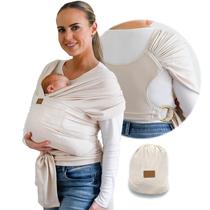 Porta-Bebê Wrap TAB - Elegante Bege e Dourado - Ajustável