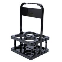 Porta-bebidas AiYoo Portátil Reutilizável para 4 Copos Preto Porta-bebidas AiYoo Portátil Reutilizável para 4 Copos Preto