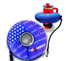 Porta-bebidas flutuante inflável Human Bobber Blue Large Porta-bebidas flutuante inflável Human Bobber Blue Large