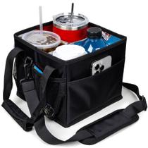 Porta-bebidas reutilizável Savvy Lyfe, 4 xícaras, isolado com alça Porta-bebidas reutilizável Savvy Lyfe, 4 xícaras, isolado com alça
