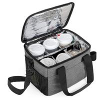 Porta-bebidas Trunab reutilizável para 6 xícaras com alça e alça