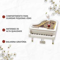 Porta bijuterias Musical Em forma de Piano de Cauda Bailarina - Uny Gift