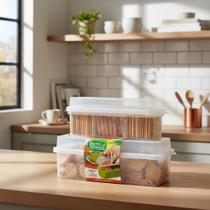 Porta Biscoito Torradas 23x9cm Serve Conserva E Organiza Porta Biscoito Torradas 23x9cm Serve Conserva E Organiza