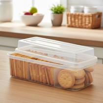 Porta Biscoito Torradas 23x9cm Serve Conserva E Organiza Porta Biscoito Torradas 23x9cm Serve Conserva E Organiza