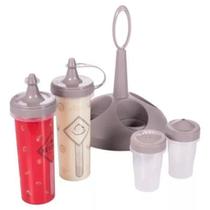 Porta Bisnagas Ketchup, Mostarda, Sal E Palito