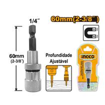 Porta Bits 1/4" INGCO Magnético Ajuste De Profundidade Porta Bits 1/4" INGCO Magnético Ajuste De Profundidade