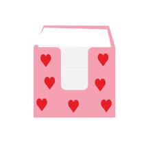 Porta bloco de papel heart confetti Porta bloco de papel heart confetti