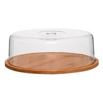 Porta Bolo Bambu Com Tampa 28cm Ecokitchen Class Home