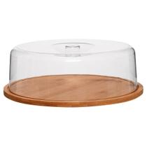 Porta Bolo Bambu Tampa Acrílico 28cm Boleira Mimo Style Porta Bolo Bambu Tampa Acrílico 28cm Boleira Mimo Style