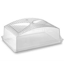 Porta Bolo Boleira Retangular 41cm com Tampa Acrílica Uz Utilidades Translucido Porta Bolo Boleira Retangular 41cm com Tampa Acrílica Uz Utilidades Translucido