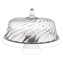Porta Bolo com Cúpula e Pé 30cm Transparente Glassy Crippa Boleira Torta Doces Porta Bolo com Cúpula e Pé 30cm Transparente Glassy Crippa Boleira Torta Doces