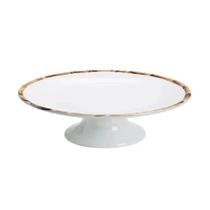 Porta Bolo Com Pé Borda Bambu Natural Scalla 28 Cm 1º L Porta Bolo Com Pé Borda Bambu Natural Scalla 28 Cm 1º L