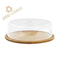 Porta Bolo em Bambu Ecokitchen com Tampa Acrílico Mimo Style Porta Bolo em Bambu Ecokitchen com Tampa Acrílico Mimo Style