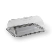 Porta Bolo Pão Retangular Inox com Tampa Acrílica Forma Porta Bolo Pão Retangular Inox com Tampa Acrílica Forma