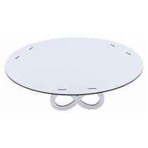Porta Bolo Redondo Provençal Linha Premium - Mdf Branco