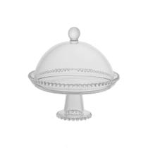 Porta Bolo Torta c/ Tampa Cristal Pearl Wolff 20cm