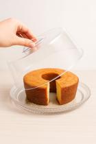 Porta Bolo Trança com Tampa Boleira 26cm Acrílico Grande Porta Bolo Trança com Tampa Boleira 26cm Acrílico Grande