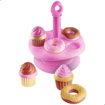 Porta Bolos Cup Cakes + Rosquinha Donuts Kids Brinquedo Infantil Zucatoys