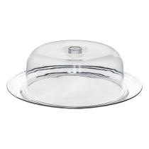 Porta Bolos View Com Prato Base Inox Boleira Cúpula Acrílico - Kadê