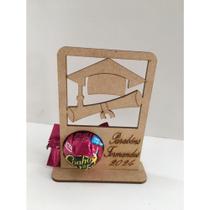 Porta bombom Kit 30 peças gravado Parabéns Formandos em MDF cru