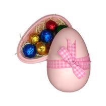 Porta Bombom ou mini ovos de Pascoa Ceramica cor Rosa Bebe