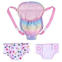 Porta-Bonecas BABESIDE com 2 Fraldas - Para Bonecas de 30 a 45 cm Porta-Bonecas BABESIDE com 2 Fraldas - Para Bonecas de 30 a 45 cm