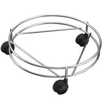 Porta Botijão de Gás com Rodinhas Suporte para Plantas e Lixeiras até 40kg Lara Schmitt Cromado