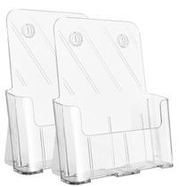 Porta-brochuras de acrílico KTRIO 21,6 x 27,9 cm transparente, pacote com 2 Porta-brochuras de acrílico KTRIO 21,6 x 27,9 cm transparente, pacote com 2