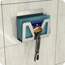 Porta Bucha De Banho E Gillette Inox Adesivo ELG Porta Bucha De Banho E Gillette Inox Adesivo ELG