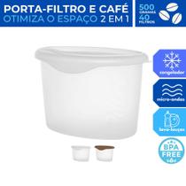 Porta Café c/ Divisórias Filtro Papel Café Cozinha Utilidade - Jaguar