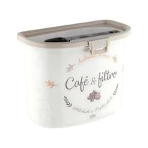 Porta Café/Filtro Decorado 2,3L Plasútil Cozinha Organizada