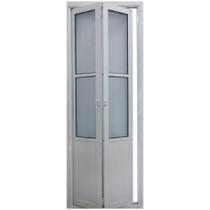 Porta Camarão de Alumínio Lambril 2,10 x 0,80 Com Vidro Mini Boreal Lux Direita Cor Branco Porta Camarão de Alumínio Lambril 2,10 x 0,80 Com Vidro Mini Boreal Lux Direita Cor Branco