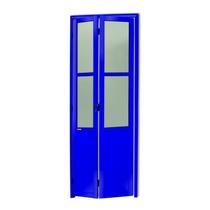 Porta Camarão Meia Lambril Meia Vidrão Linha 25 210x80cm Brimak Abertura Direita Azul Porta Camarão Meia Lambril Meia Vidrão Linha 25 210x80cm Brimak Abertura Direita Azul