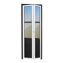 Porta Camarão Meia Lambril Meia Vidrão Linha 25 Vidro Reflex 210cm x 80cm Brimak Abertura Esquerda Mix Preto Porta Camarão Meia Lambril Meia Vidrão Linha 25 Vidro Reflex 210cm x 80cm Brimak Abertura Esquerda Mix Preto