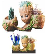 Porta Caneta Cachepô Baby Groot Marvel Guardiões da Galáxia Triplo Importado - PCGROOT Porta Caneta Cachepô Baby Groot Marvel Guardiões da Galáxia Triplo Importado - PCGROOT
