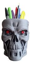 Porta Caneta E Lapis Terminator Exterminador Do Futuro Skull