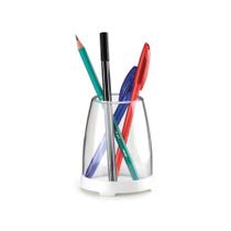 Porta Caneta Escritório Arredondado Cristal Base de Plástico Unidade Porta Caneta Escritório Arredondado Cristal Base de Plástico Unidade