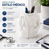 Porta Caneta Jaleco Médica Decorativo Organizador Mesa Médico Biomédica Enfermagem 3D Porta Caneta Jaleco Médica Decorativo Organizador Mesa Médico Biomédica Enfermagem 3D