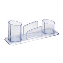 Porta caneta / lembretes / clips cristal Waleu