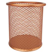 Porta Caneta Porta Lápis Aramado Rose Gold 10cm, Porta Treco Rose Gold Home Office Porta Caneta Porta Lápis Aramado Rose Gold 10cm, Porta Treco Rose Gold Home Office