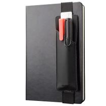 Porta-canetas ajustável em couro PU diodrio para notebooks