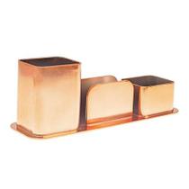 Porta Canetas/clipes E Lembrete Ref 3031-rg Metalizado Rose - Dello