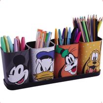 Porta Canetas Com Bandeja da Turma do Mickey 5 Pçs Colorido