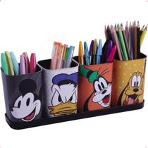 Porta Canetas Com Bandeja da Turma do Mickey 5 Pçs Colorido