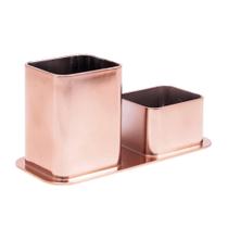 Porta Canetas e Clips DelloColor Rose Gold - Dello