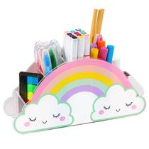 Porta-canetas MedIDs Acrylic Rainbow Supply Caddy para mesa
