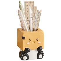 Porta-canetas Porta-lápis de resina Cartoon Panda Desktop Organizer
