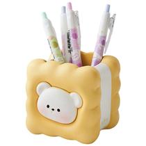 Porta-canetas Porta-lápis de resina em forma de biscoito de desenho animado