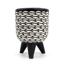 Porta-canetas Pote de resina Cowrie Shell com base de tripé Porta-canetas Pote de resina Cowrie Shell com base de tripé