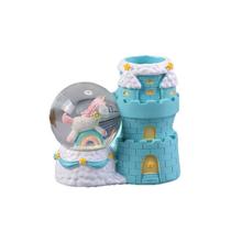 Porta-canetas Unicorn Castle Resin Pencil Pots Organizer
